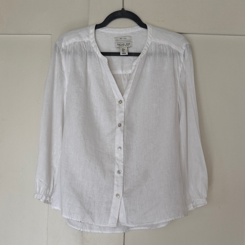 Women's Rachel Zoe Linen Button-Up Blouse